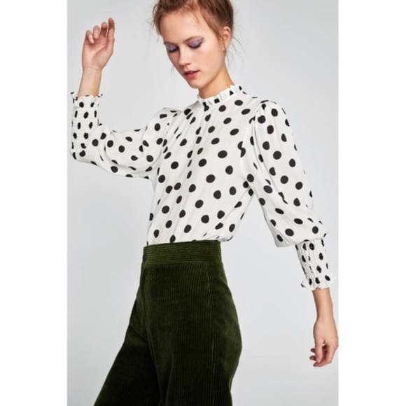 zara spotty top